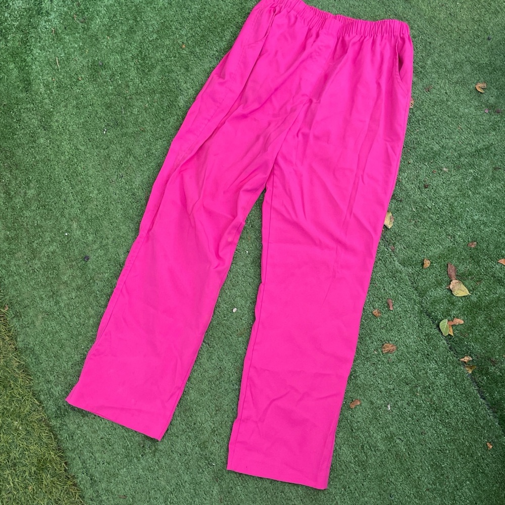 Allison Daley Pink Elastic Waist Straight Leg Pants / Trousers
